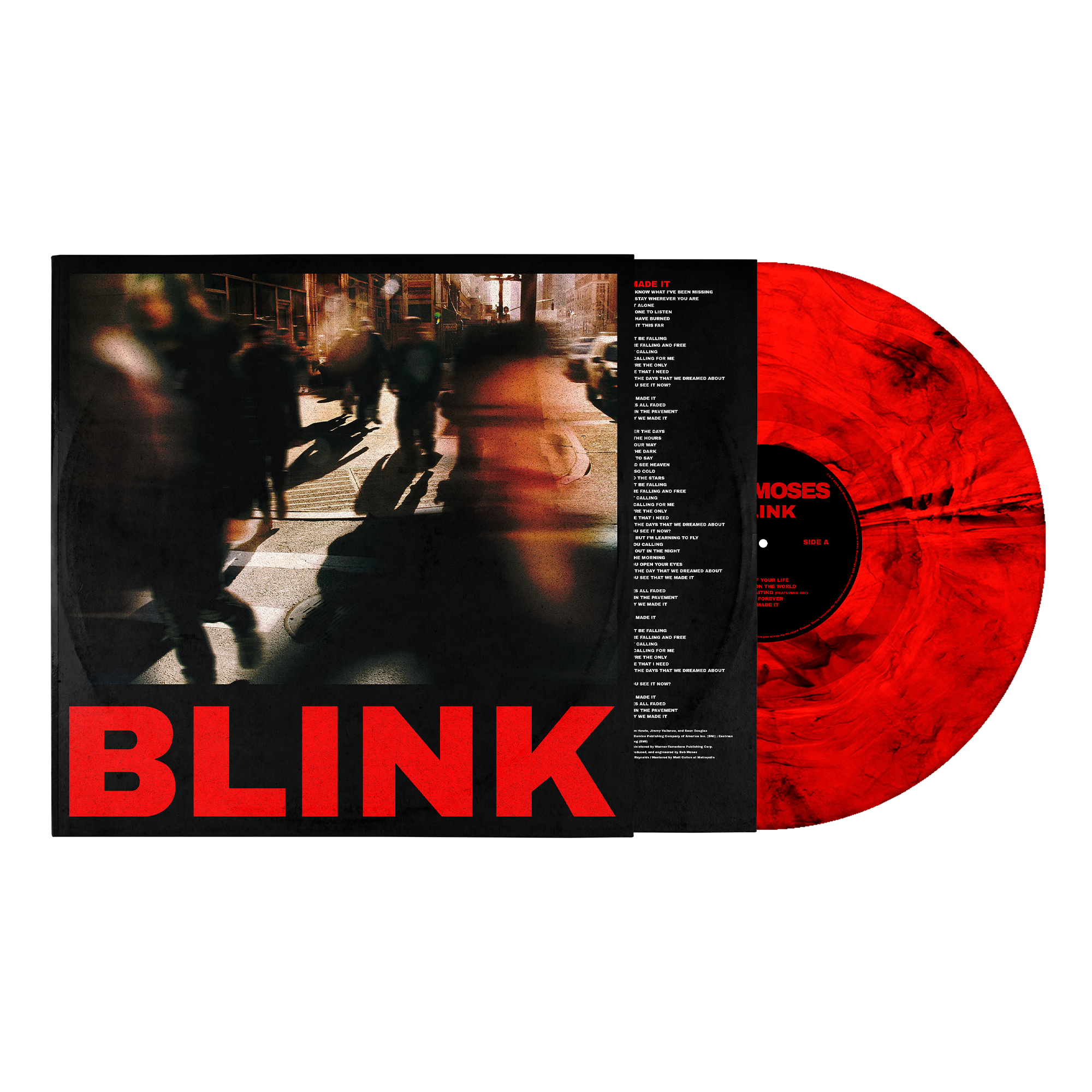 BLINK VINYL (RED W/BLACK MARBLE) – Bob Moses | Official Merchandise
